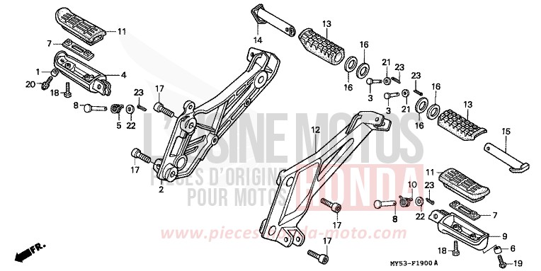 STUFE von CB1300 Super Bold'or ABS SCHWARZ (NH1) von 1994